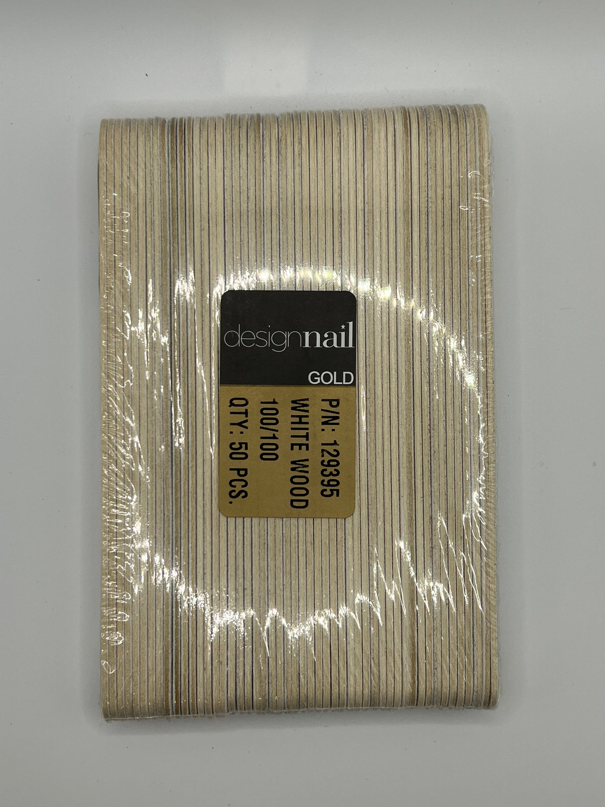 100/100 Rounded White Wood Manicure files