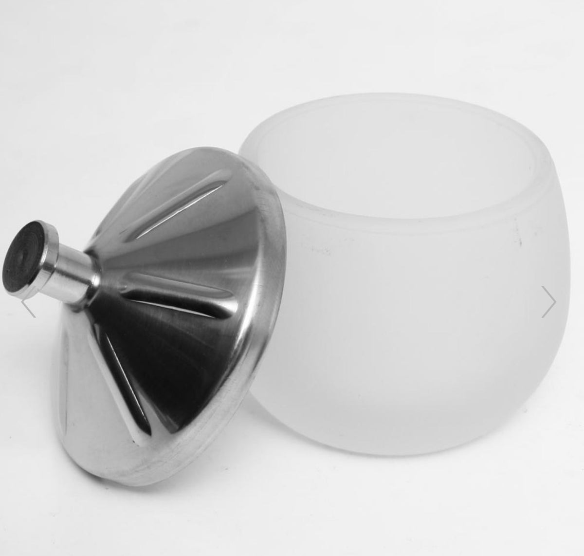 Thick-walled Frosted Glass Cup With Stainless Steel