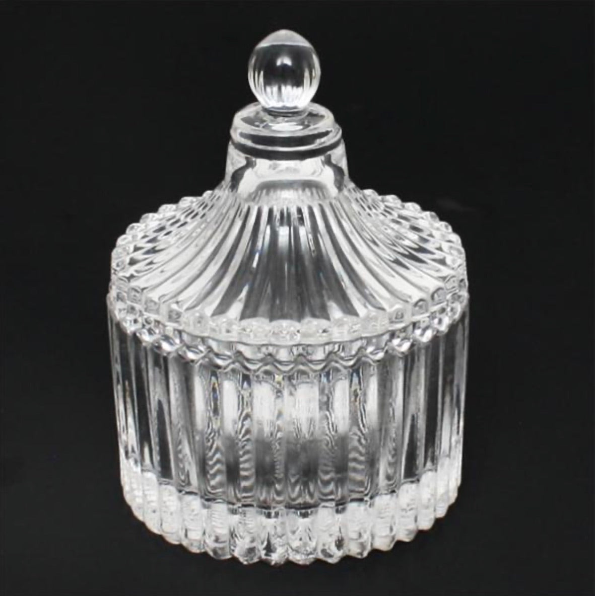 Vintage Glass Jar & Cup with Glass Lid | 80ml | 2.67 fl oz
