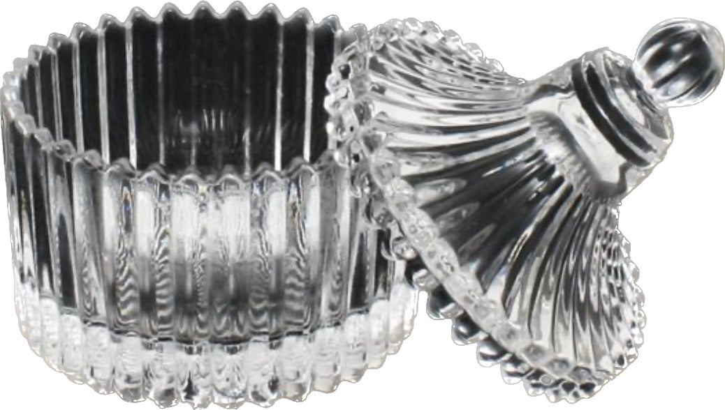 Vintage Glass Jar & Cup with Glass Lid | 80ml | 2.67 fl oz