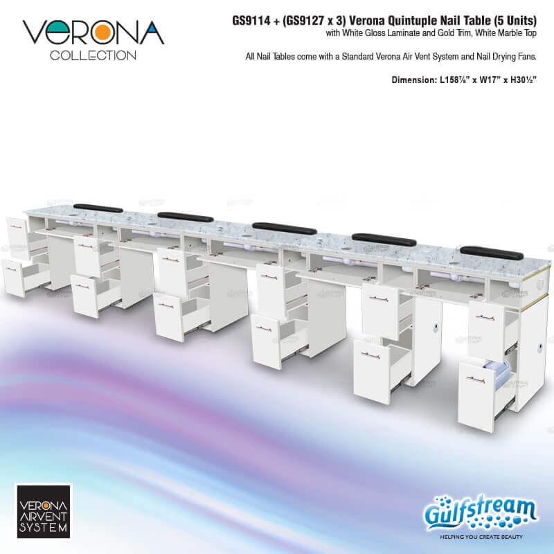 VERONA QUINTUPLE NAIL TABLE