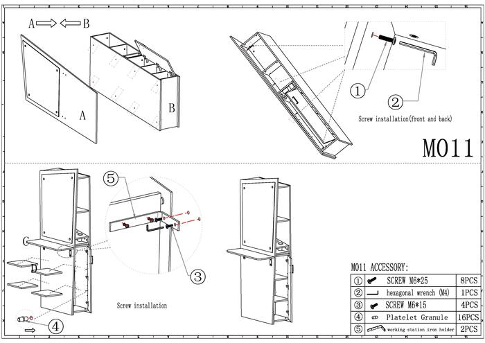 ZOE SINGLE SIDED STYLING STATION BY BERKELEY
