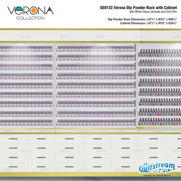 Verona Dip Powder Rack with Cabinet