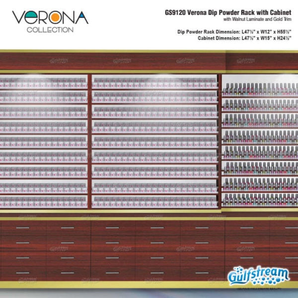 Verona Dip Powder Rack with Cabinet